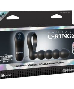 Bile anale si inel pentru erectie Fantasy C-Ringz Double Penetrator ambalaj