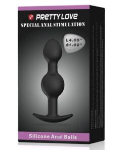 Butt plug cu bile de greutate Special Anal Stimulation Pretty Love ambalaj