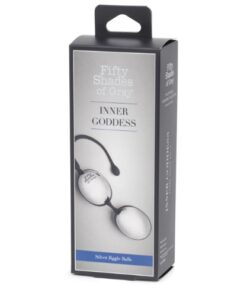 Bile anale Fifty Shades of Grey Inner Goddess Silver Jiggle Balls jucarii erotice
