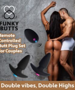 Set Butt Plug Cuplu FunkyButts Remote Controlled sex shop online