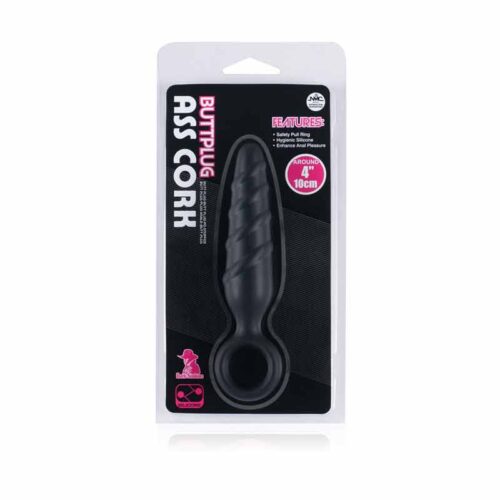 Butt Plug Cork Negru
