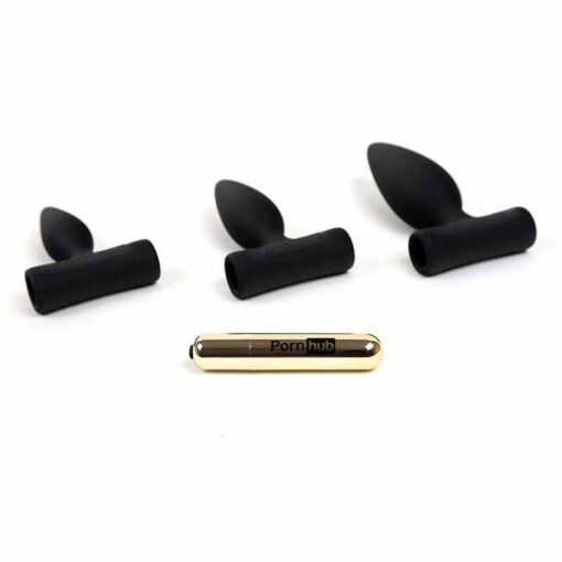 Set Butt Plug Vibratii Pornhub Triology negru