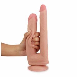 Dildo Dublu Skinlike Cock Lovetoy rezistent la apa