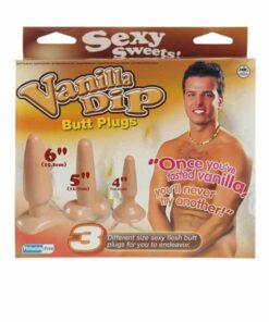 Set Butt Plug Vanilla Dip 3Size