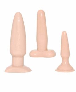 Set Butt Plug Vanilla Dip 3Size