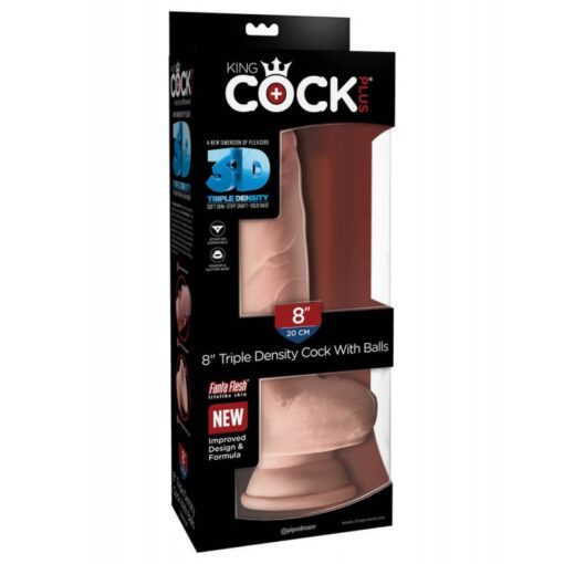 Dildo Realistic cu Testicule si Densitate Tripla