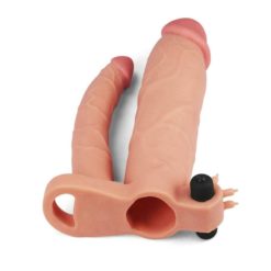 Prelungitor cu Vibratii Double Penis Sleeve