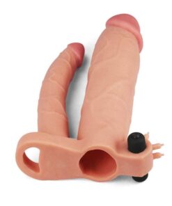 Prelungitor cu Vibratii Double Penis Sleeve