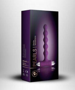 Bile Anale cu Vibratii Pearls Black
