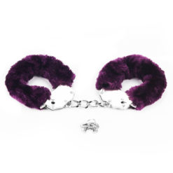 Fetish Pleasure Fluffy Hand Cuffs Purple 1 1