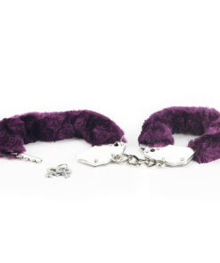 Fetish Pleasure Fluffy Hand Cuffs Purple 1 3