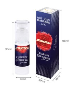 Ulei masaj Attraction Champagne Strawberry 50 ml 1 1
