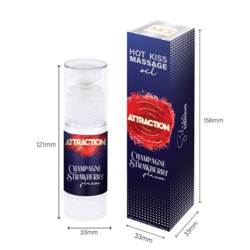 Ulei masaj Attraction Champagne Strawberry 50 ml 1 1