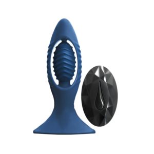 Butt plug cu vibratii Silicon Renegade-V2-Blue
