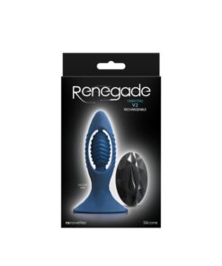 Butt plug cu vibratii Silicon Renegade-V2-Blue