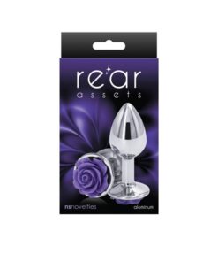 Buttplug cu Trandafir Small Rear Assets Purple