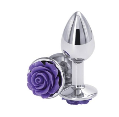 Buttplug cu Trandafir Small Rear Assets Purple