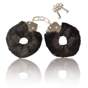 Catuse cu Puf Negre Love Cuffs Plush