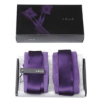 Catuse din piele violet Etherea Silk Cuffs Purple