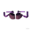 Catuse din piele violet Etherea Silk Cuffs Purple