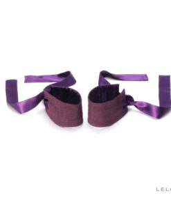 Catuse din piele violet Etherea Silk Cuffs Purple