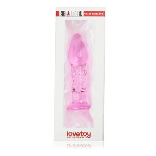 Dop anal din sticla Roz Glass