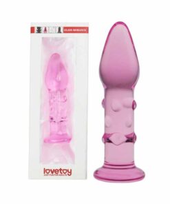 Dop anal din sticla Roz Glass Romance