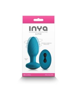 Butt Plug cu vibratii si Rotatii INYA Alpin Teal