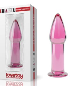 Butt plug sticla Roz Glass Romance