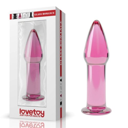 Butt plug sticla Roz Glass Romance