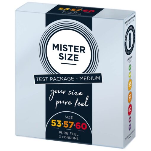 Kit testare prezervative MISTER SIZE 3 bucati