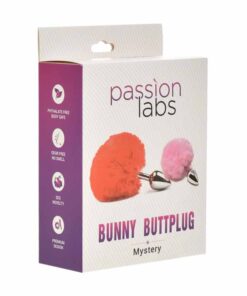 Butt plug Bunny Large Silver-Black
