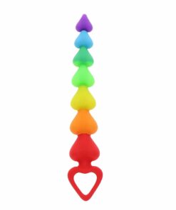 Bile Anale Rainbow Heart Beads 21 cm