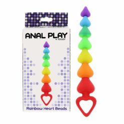 Bile Anale Rainbow Heart Beads 21 cm