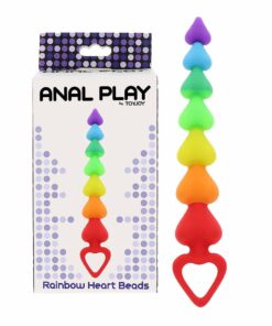 Bile Anale Rainbow Heart Beads 21 cm