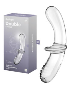 Dildo Anal Sticla Satisfyer Double Crystal