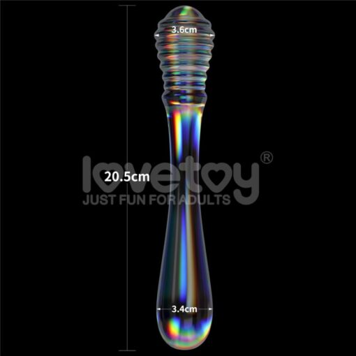 Dildo Anal de Sticla Twin Pleasures Lovetoy
