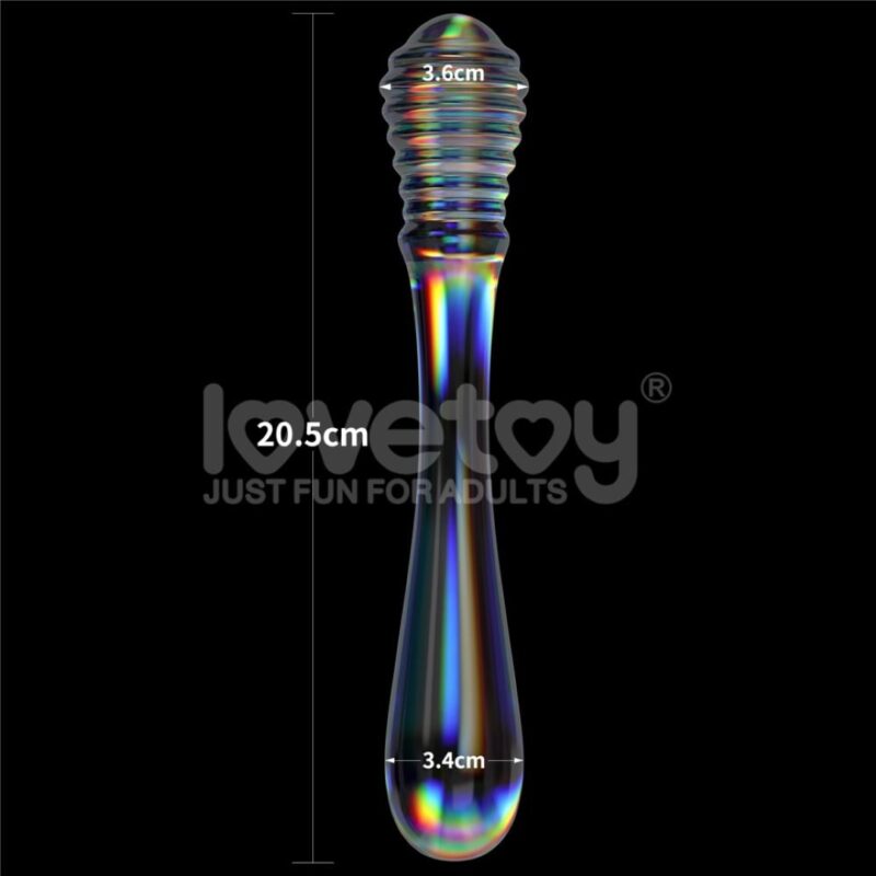 Dildo Anal de Sticla Twin Pleasures Lovetoy Dildo Anal de Sticla Twin Pleasures Lovetoy