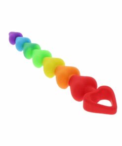 Bile Anale Rainbow Heart Beads 21 cm