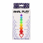Bile Anale Rainbow Heart Beads 21 cm Bile Anale Rainbow Heart Beads 21 cm