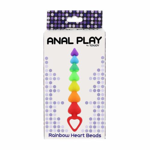 Bile Anale Rainbow Heart Beads 21 cm