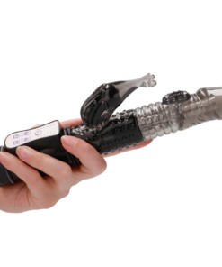 Vibrator Shots Vibrating Dolphin Negru 22 cm