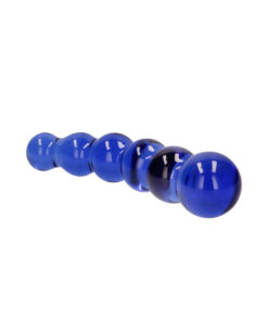 Dildo Anal din Sticla Blue Beads