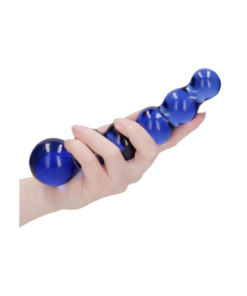 Dildo Anal din Sticla Blue Beads