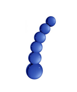 Dildo Anal din Sticla Blue Beads