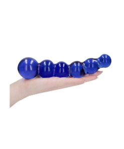 Dildo Anal din Sticla Blue Beads