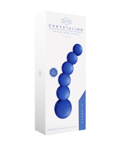 Dildo Anal din Sticla Blue Beads