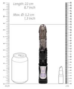 Vibrator Shots Vibrating Dolphin Negru 22 cm