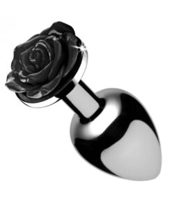 Butt Plug Anal Black Rose M