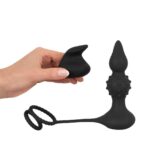 Dop Anal Rebel RC Cock & Ball Rings cu stimulator Dop Anal Rebel RC Cock & Ball Rings